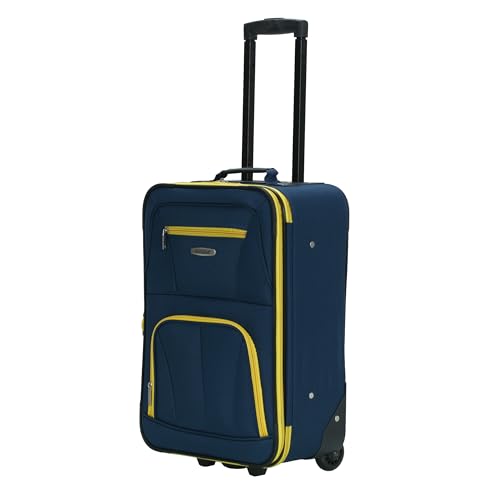 Rockland Fashion Softside Upright Luggage Set, Navy, 2-Piece (14/19)