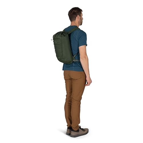 Osprey Daylite Cinch Backpack - Lightweight Travel Bag for Hikes, Festivals, and Everyday, Seaweed Green Amazon Exclusive