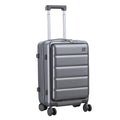 20-Inch Carry-On Luggage with USB Port – ABS+PC Hard Shell Suitcase TSA Lock 360° Spinner Wheels – Lightweight Airline-Approved Travel Bag with Cup Holder & Side Hooks for Business Trips Dark Gr