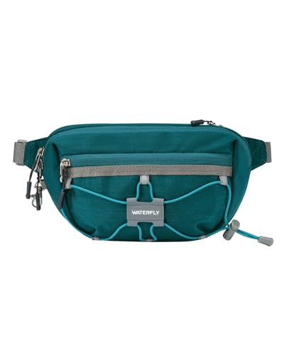 WATERFLY Lightweight Small Fanny Pack: 1.5L Mini Slim Crossbody Waist Belt Hip Bag with RFID Blocking, Anti-Theft & Water Resistant Pouch for Women Men Travel Hiking Running Walking EDC