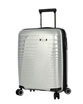 Pathfinder Nova 20 Inch Carry On Luggage Collection - Expandable Scratch Resistant (ABS + PC) Hardside Suitcase - Designer Lightweight Bag with 8-Rolling Spinner Wheels (Silver)
