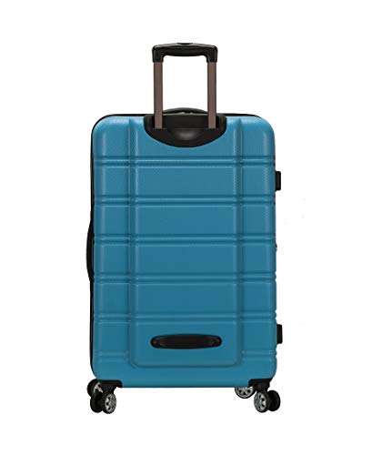 Rockland Melbourne Hardside 3 Piece Expandable Spinner Wheel Luggage Set, (20"/24"/28"), Turquoise