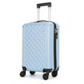 AGVOTK 20 Inch Carry On Luggage, Lightweight Hard Shell ABS Suitcase with TSA Lock and Double Spinner Wheels, Rolling Suitcase for Travel (LXG-Blue, 20" carry on)