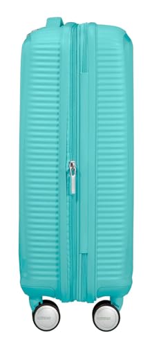 American Tourister Soundbox, Blue (Poolside Blue), Spinner S EXP (55 cm - 35.5/41 L), Soundbox