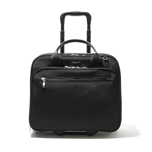 Baggallini 2 Wheel Tote Luggage - Lightweight Travel Weekender Carry-On