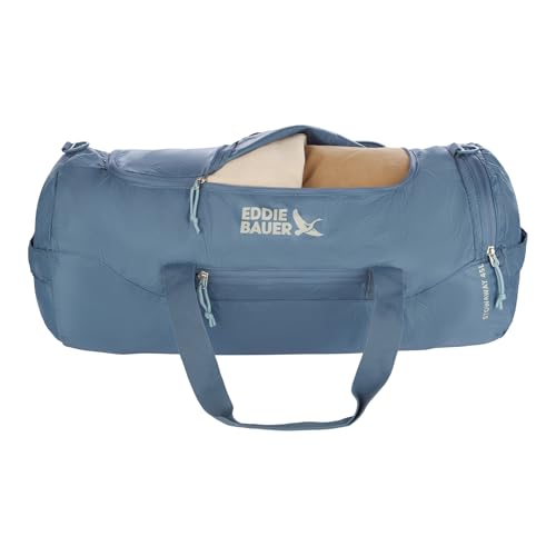 Eddie Bauer Stowaway Packable Duffel Bag | Travel | Foldable | Lightweight | Durable | Ripstop Polyester, 45L, Tile Blue