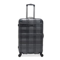Ben Sherman Nottingham Lightweight Hardside 4-Wheel Spinner Travel Luggage, Charcoal, 24-Inch Checked