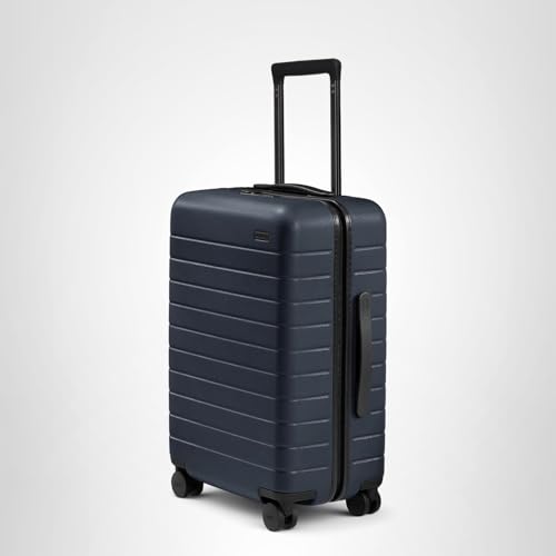 Away Bigger Carry-On Luggage - 23-Inch Lightweight Hardside Suitcase with 360° Spinner Wheels, Interior Compression System, TSA-Approved Lock - Navy Blue
