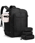 LOVEVOOK Travel Backpack for Men Women, 40L Carry on Backpack Flight Approved with 3 Packing Cubes, Extra Large Personal Item Bag Fits 17.3 inch Laptop for Airplanes, Water Resistant Daypack, Black