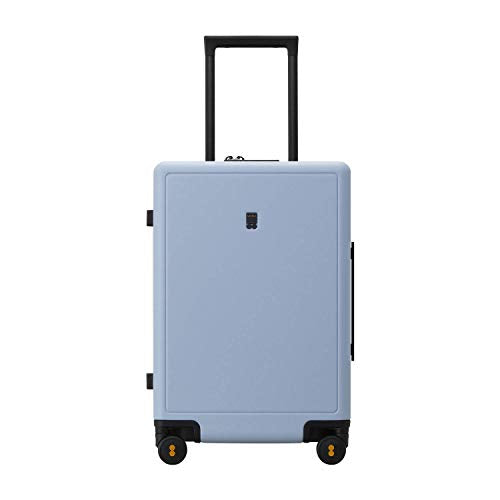LEVEL8 Elegance PC Matte Hardshell Luggage Set, 20" Carry-On and 24" Checked Medium Luggage - Light Blue