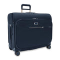 Briggs & Riley Deluxe Wardrobe Spinner - Checked Luggage for Travel, Suitcases with Wheels, Softside Rolling Bag for Men & Women, Built in Hook for Clothes - Baseline Collection, Navy
