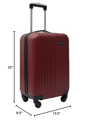 Travelers Club Cosmo Luggage, Rhubarb Red - 20 Inch, 20-Inch