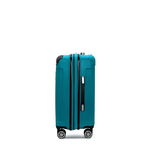 Gabbiano Bravo Expandable Hardside Suitcases with Spinner Wheels, Rolling Travel Bag Bundle, Lightweight ABS Hardshell, 3-Piece Hardside Luggage Set (Green, Carry-On 21")