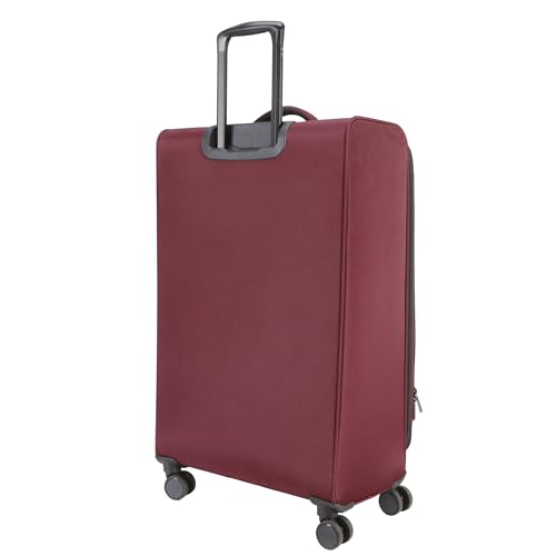 Kenneth Cole REACTION The Venturer 2-Piece Softside 8-Wheel Spinner Luggage Travel Set: 20" Carry-On & 28" Checked Suitcase, Wine