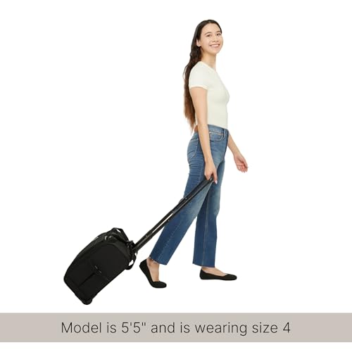 Baggallini 2 Wheel Underseater Carry-On - Lightweight Travel Weekender Luggage