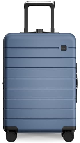 LUGGEX Carry On Luggage with Spinner Wheels - 20 inch Expandable Hard Shell Suitcases - Accelerate Access with DiHook, Handy Pouch, Blue