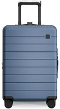 LUGGEX Carry On Luggage with Spinner Wheels - 20 inch Expandable Hard Shell Suitcases - Accelerate Access with DiHook, Handy Pouch, Blue