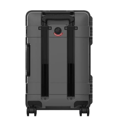 Pelican ATX 22" Waterproof Wheeled Carry-On Travel Hard Case, Charcoal, Bundle with AirTag, Power Bank, Wall Charger