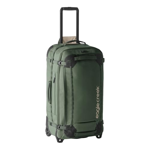 Eagle Creek Gear Warrior XE 2-Wheel Luggage to Keep Travel Items Organized - Smooth Rolling Wheels - Telescoping Handle - Padded Laptop Pocket - Jungle Green - 30”
