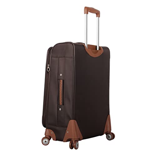Pathfinder 24 Inch Luggage with Spinner Wheels Softside Expandable Medium Suitcase