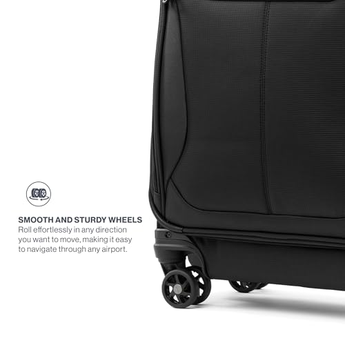 Travelpro Tourlite Softside 21" Expandable Luggage with 4 Spinner Wheels, Lightweight Suitcase, Carry-On, Black