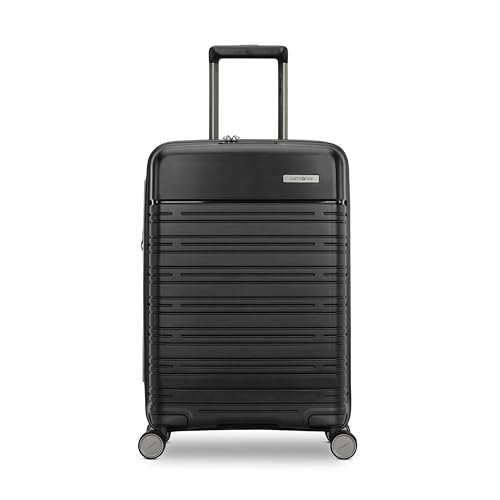 Samsonite Elevation Plus - Carry-On Hardside Luggage - Scratch Resistant Polypropylene Shell, RightHeight™ Adjustable Handle, Integrated AirTag Holder, TSA Lock, WetPak™ Compartment - Triple Black