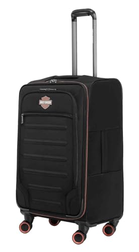 Harley-Davidson 26 in. Cruiser Soft Sided Expand Spinner Wheeling Luggage, Black