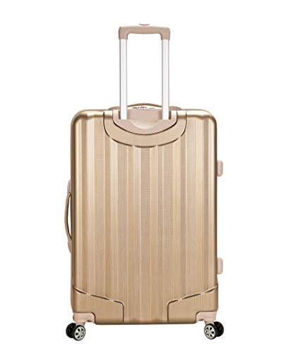 Rockland Santa Fe Hardside Spinner Wheel Luggage Set, Bronze, 3-Piece Set (20/24/28)
