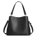 S-ZONE Leather Crossbody Bags for Women Shoulder Bag Multi Compartments Bucket Purses
