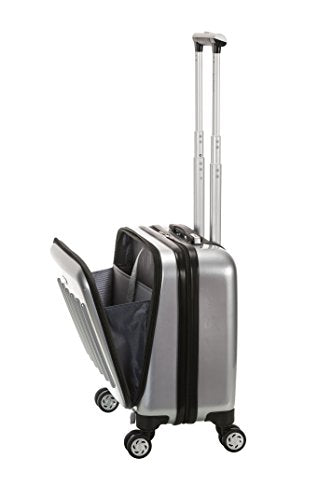 Rockland Revolution Hardside Rolling Computer Case, Carry-On, Silver
