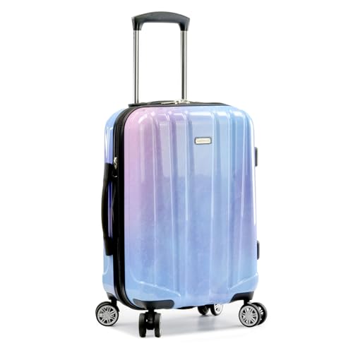 Traveler's Choice Women's Ruma II Expandable Luggage with Spinner Wheels, Twinkle Lilac, 21" Carry-on