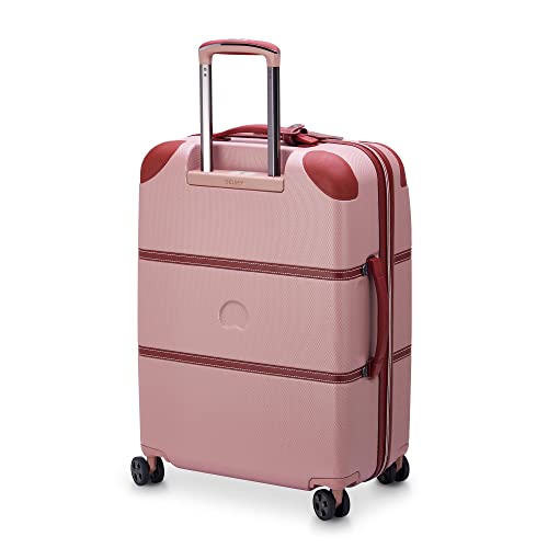 DELSEY PARIS Chatelet Air 2.0 - Hardside Luggage Checked medium 24 Inch - TSA Lock - 360° Spinner Wheels - Polycarbonate Travel Suitcase, Pink