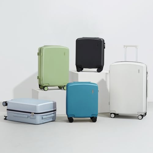 Hanke 20 Inch Hard Shell Suitcases with Spinner Wheels, Lightweight Carry On Luggage 22x14x9 Airline Approved Built-in TSA Lock, Durable Suitcase Rolling Luggage Carry-On Bag(Bamboo Green)