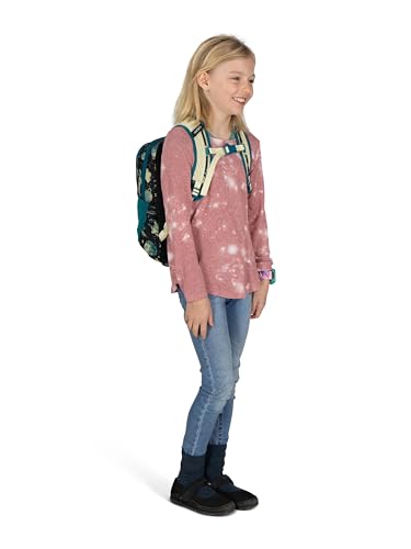 Osprey Daylite Jr. Kids' Commuter Backpack, Space Travel Print/Antique Blue