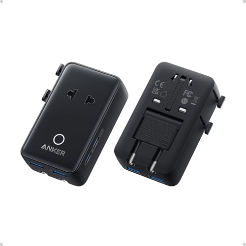 Anker Nano Travel Adapter (1-Pack), 2 USB-C Universal Charger, 20W