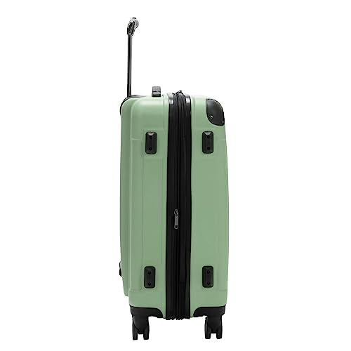 Kenneth Cole REACTION Renegade Luggage Expandable 8-Wheel Spinner Lightweight Hardside Suitcase, Seafoam, 24-Inch Checked