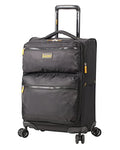 Lucas Ultra Lightweight Carry On - Softside 22.8-inch Expandable Luggage - Small Rolling Bag Fits Most Airline Compartments - Durable 8-Spinner Wheels Suitcase (Black)