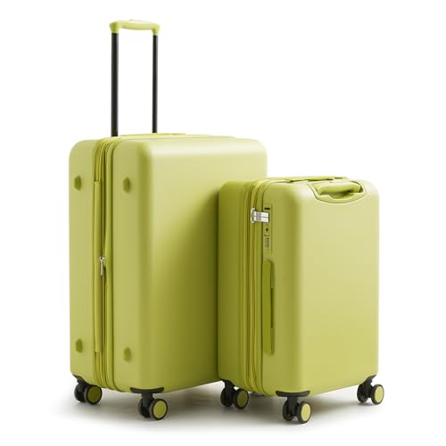 Vera Bradley Women's Hardside Luggage 2 Piece Luggage Set, Lentil Sprout, One Size