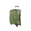 SWISSGEAR Sion Softside Expandable Spinner Luggage Durable Lightweight Travel Suitcase, Evergreen, Carry-On