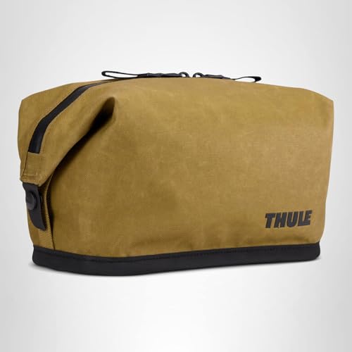 Thule Aion Toiletry Bag - Water-resistant bag for toiletries, makeup and shaving essentials - Removable liquids bag included - Easy to clean - Snap loop to easily hang - Waxed, PFC-free fabric