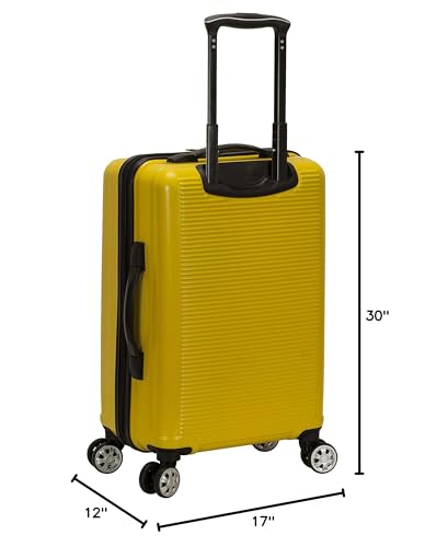 Rockland Horizon Hardside 3 Piece Spinner Wheel Luggage Set, (20"/24"/28"), Yellow