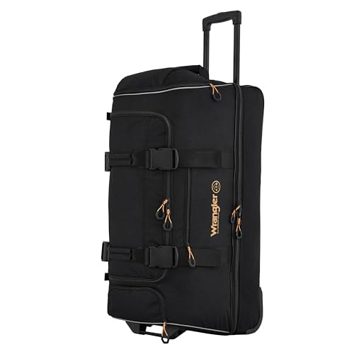 ATG Compass Rolling Travel Duffel Bag, Rich Black, 25-Inch
