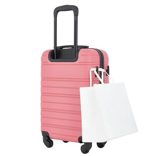 kensie 22" Peonies Hardside Carry-On Luggage with ID Tag, Flowering Ginger