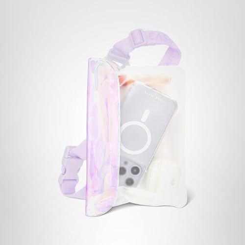 Case-Mate Soap Bubble IP68 Waterproof Phone Pouch/Case with Triple Seal Protection, Adjustable Strap - Waterproof Fanny Pack for iPhone 17 Pro Max/iPhone 16 Pro Max/15/14/S26/S25/Pixel 10 - Iridescent