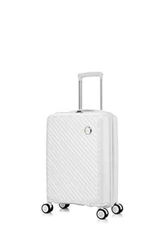 Rockland Prague Hardside Luggage with Spinner Wheels, Ivory, 3-Piece Set (20/24/28)