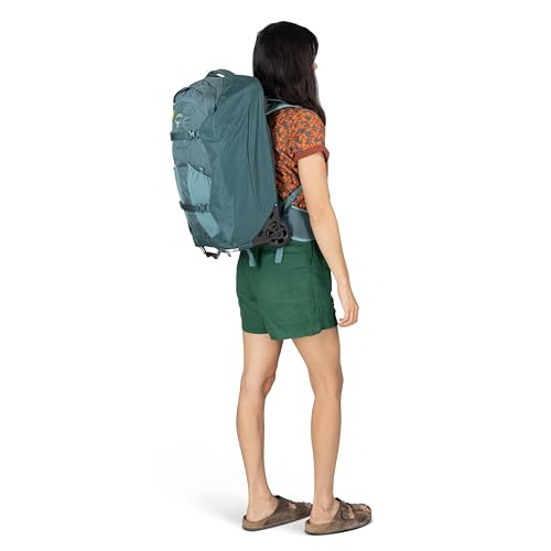 Osprey Farpoint Fairview 36L Wheeled Travel Pack - Carry On Luggage with Wheels - Rolling Backpack Travel Bag, Black