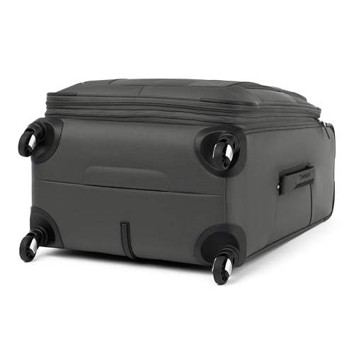 Travelpro Maxlite 5 Softside Expandable Luggage with 4 Spinner Wheels, Lightweight Suitcase, Men and Women, Shadow Grey, Checked-Medium 25-Inch