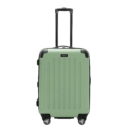 Kenneth Cole REACTION Renegade Luggage Expandable 8-Wheel Spinner Lightweight Hardside Suitcase, Seafoam, 24-Inch Checked
