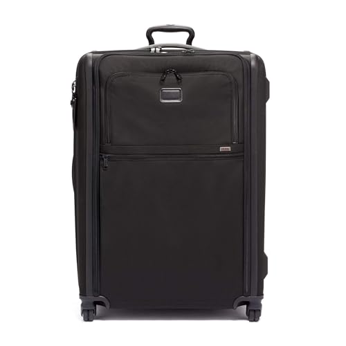 TUMI - Alpha X-Large Dual Access Expandable 4-Wheeled Checked Luggage - Zipper Expansion - Durable Ballistic Nylon - Extra Large Capacity Suitcase with TSA Lock - Dark Black