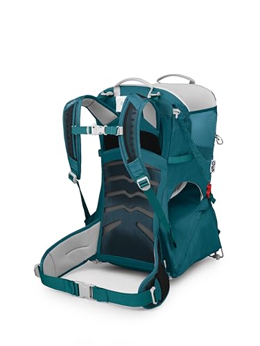 Osprey Poco SLT Lightweight Child Carrier Backpack – Slimmed-Down Hiking Carrier for Toddlers with Safety Harness, Sunshade, and Ventilated Backpanel – Lightweight Travel-Friendly Option, Deep Peyto